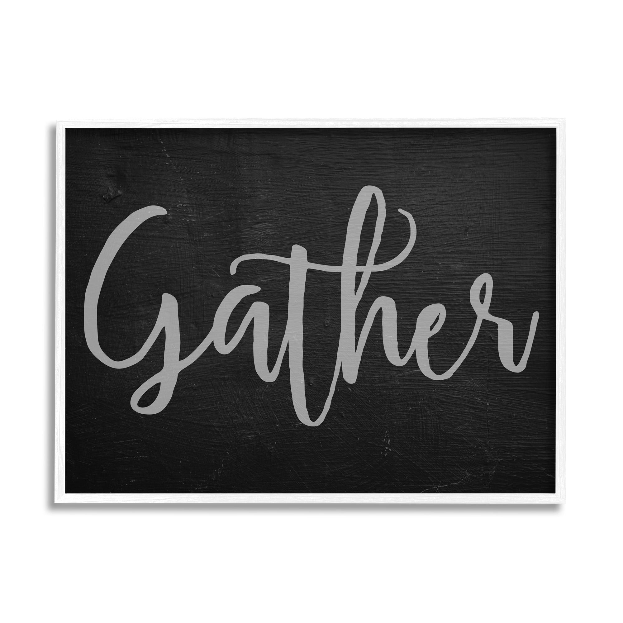 Stupell Industries Gather Black and Grey Typography, 16 x 20,Design by Daphne Polselli