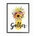 thumbnail image 1 of Stupell Industries Gather Flower Jar Yellow Fall Autumn Seasonal Design Framed Wall Art by Lettered and Lined, 1 of 1