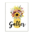thumbnail image 1 of Stupell Industries Gather Flower Jar Yellow Fall Autumn Seasonal Design Wall Plaque by Lettered and Lined, 1 of 1