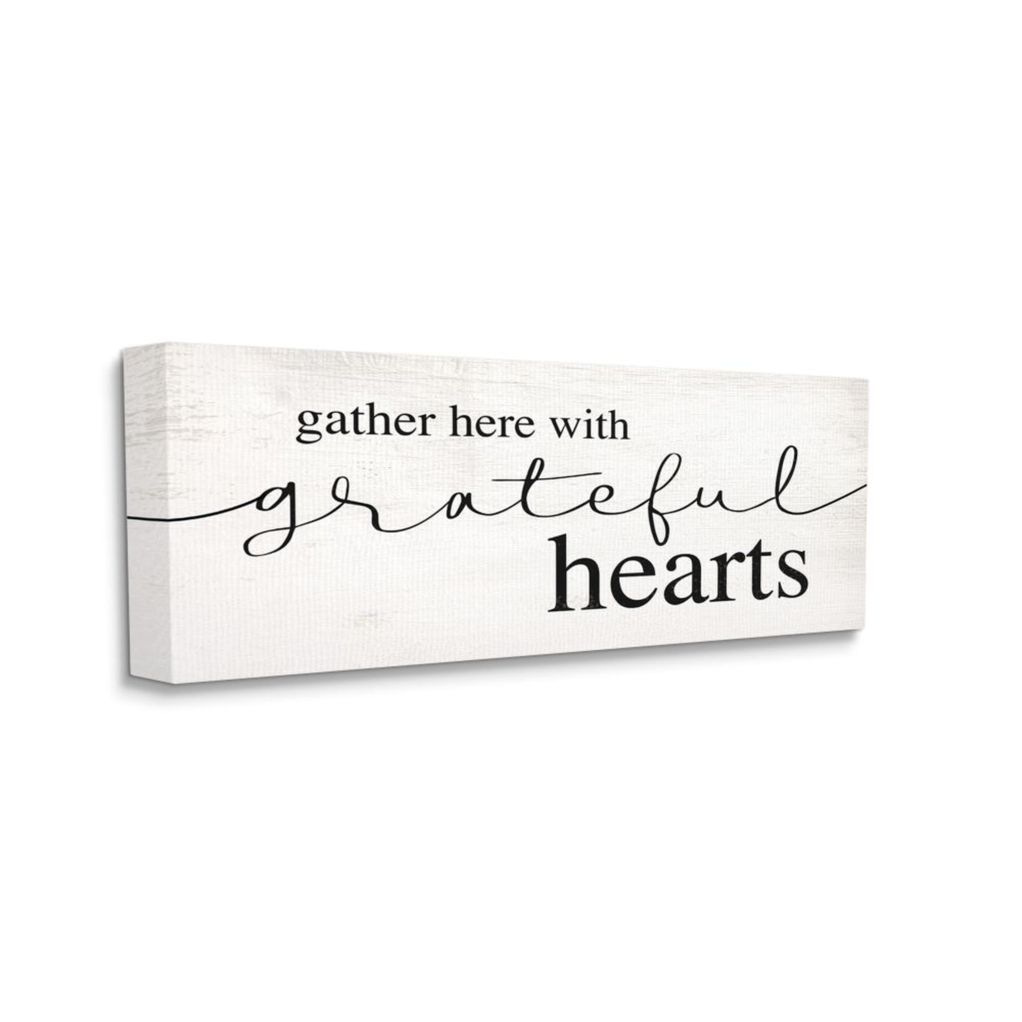 Stupell Industries Gather Grateful Hearts Phrase Charming Home Design Design by Daphne Polselli, 20" x 48"