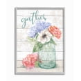 thumbnail image 1 of Stupell Industries Gather Love Flower Jar Rustic Wood Textured Word Design Framed Wall Art by Mary Urban, 1 of 1