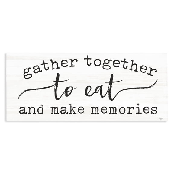 Stupell Industries Cottage Gather Together Eat & Memories Canvas Art, 30 x 13, by Lux + Me Designs
