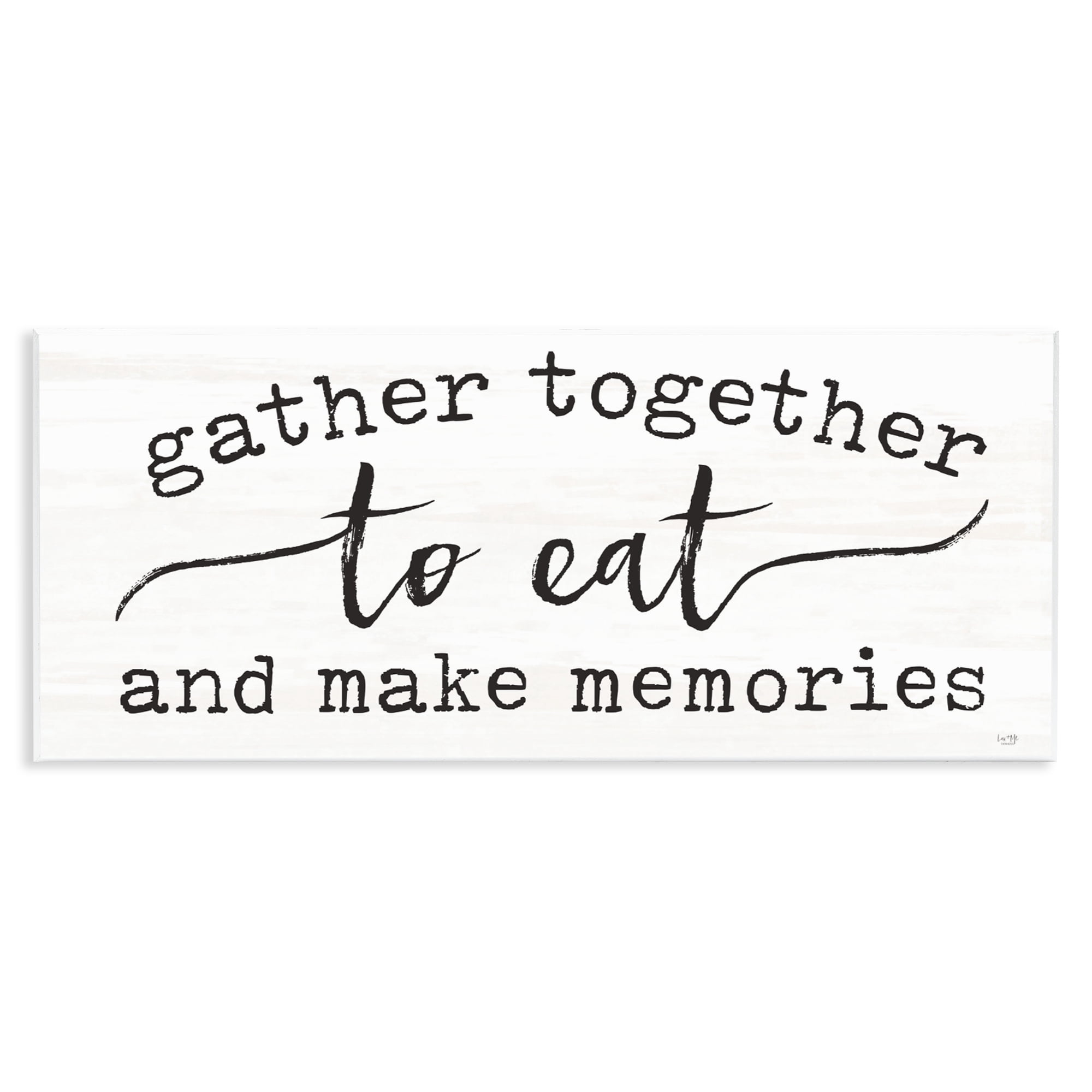 Stupell Industries Gather Together Eat & Memories Wall Plaque Art, design by Lux + Me Designs