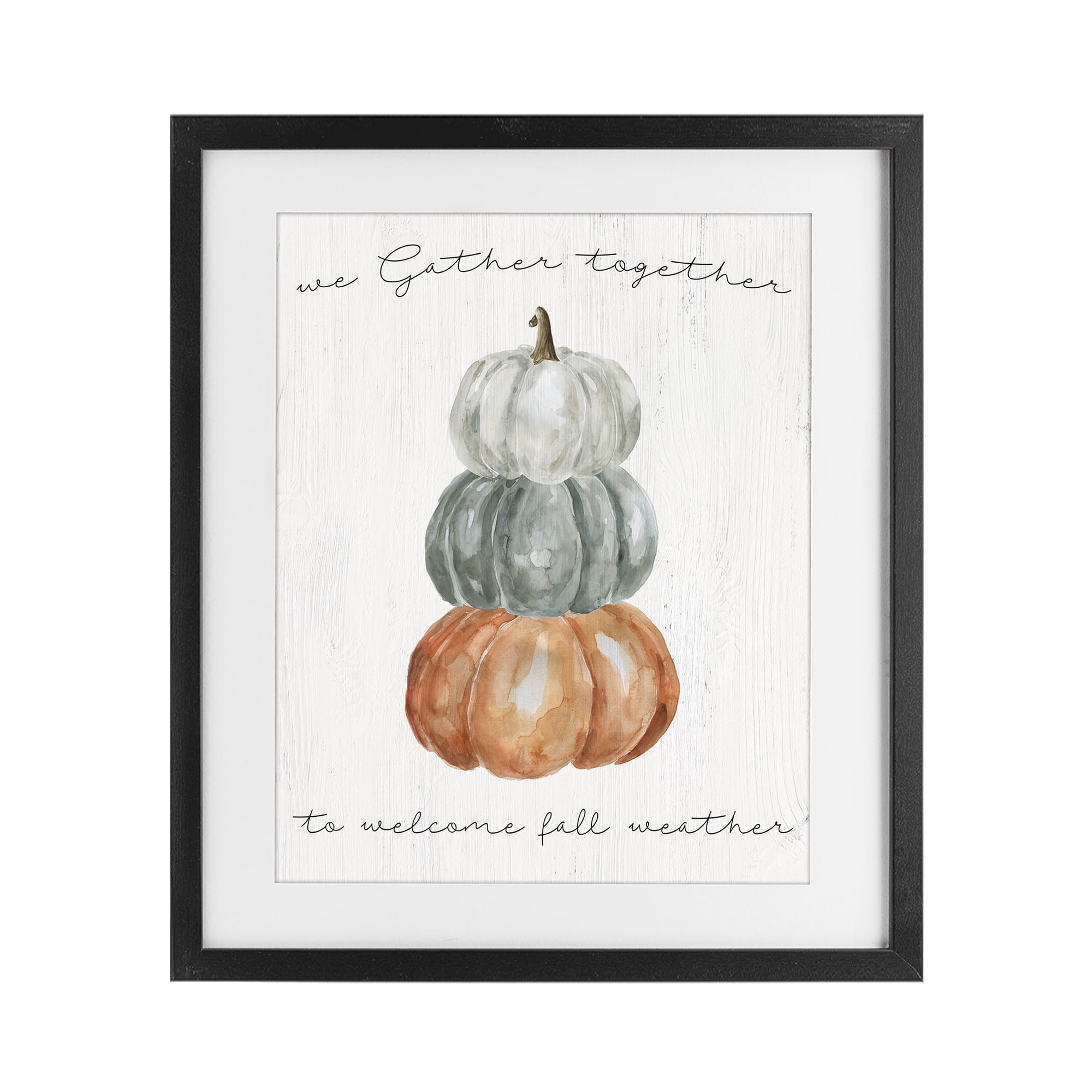Stupell Industries Gather Together Fall Weather Black Framed Print Under Glass, design by Livi Finn