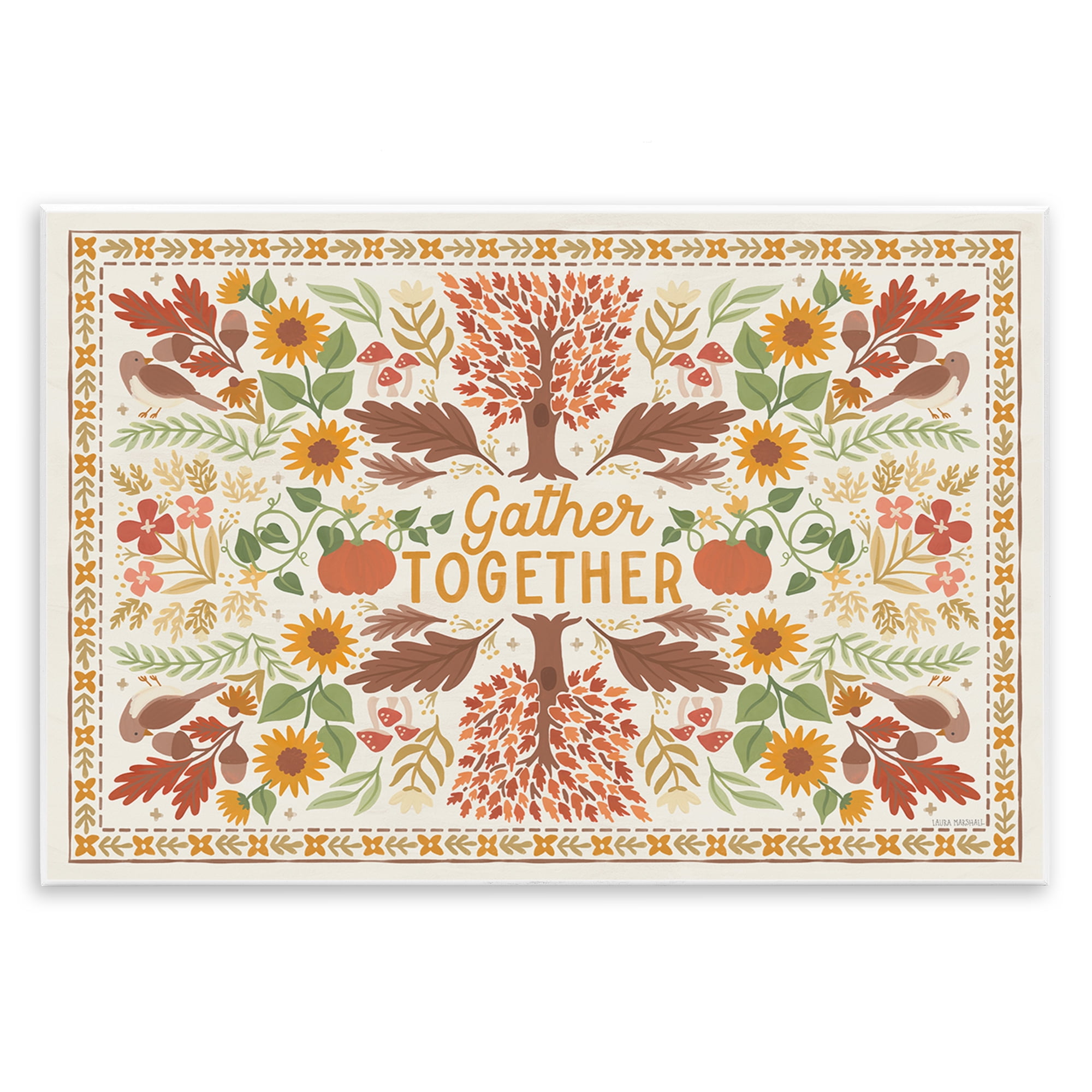 Stupell Industries Gather Together Pattern Landscape Painting Unframed Art Prints Wall Art, 15 x 10