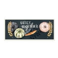 thumbnail image 1 of Stupell Industries Gather Together Pumpkin Harvest Phrase Feathers Deep Blue, 7 x 17, Designed by Jennifer Paxton Parker, 1 of 6