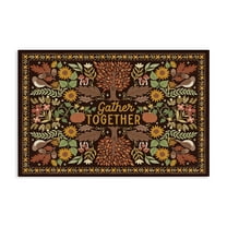 Stupell Industries Gather Together on Brown Landscape Painting Gallery Wrapped Canvas Art Prints Wall Art, 24 x 16