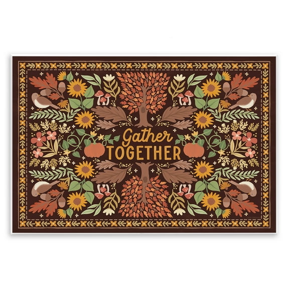 Stupell Industries Gather Together on Brown Landscape Painting Unframed Art Prints Wall Art, 15 x 10