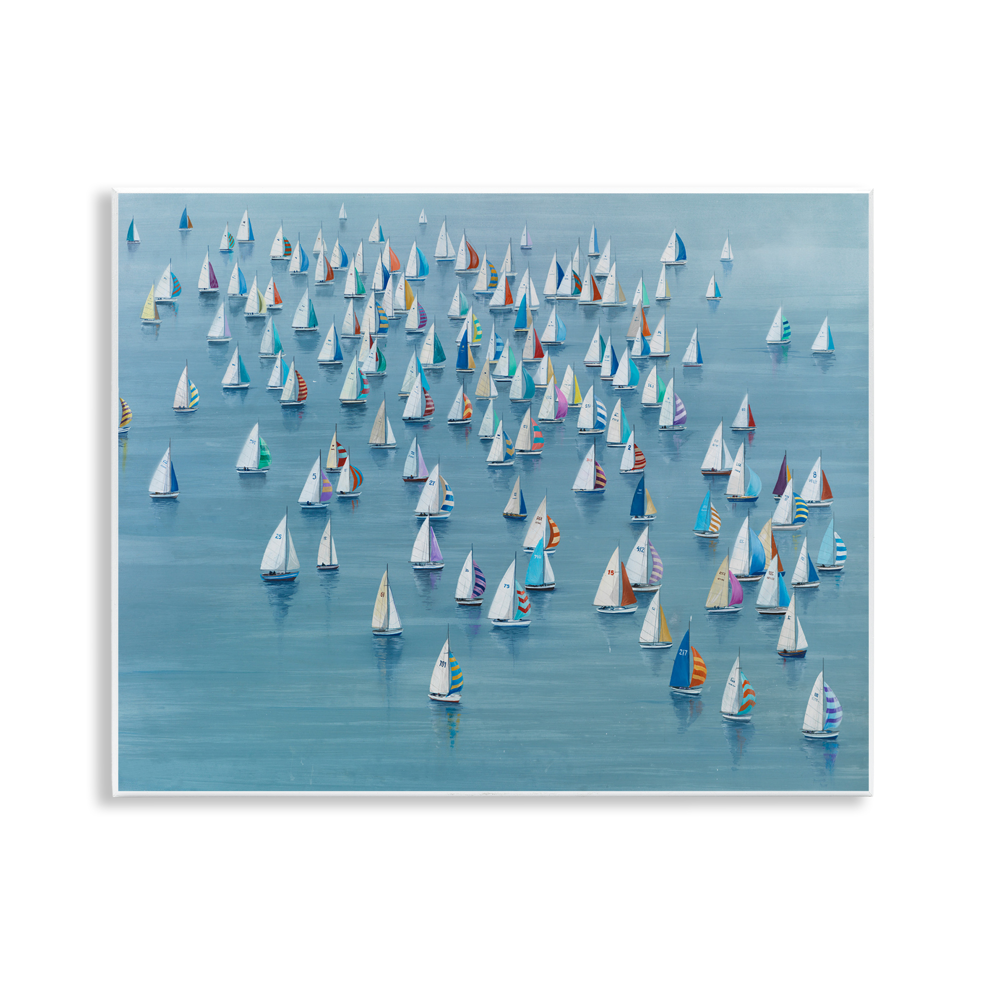 Stupell Industries Gathering Of Sails Transportation Painting Unframed Art Print Wall Art, 14 x 11