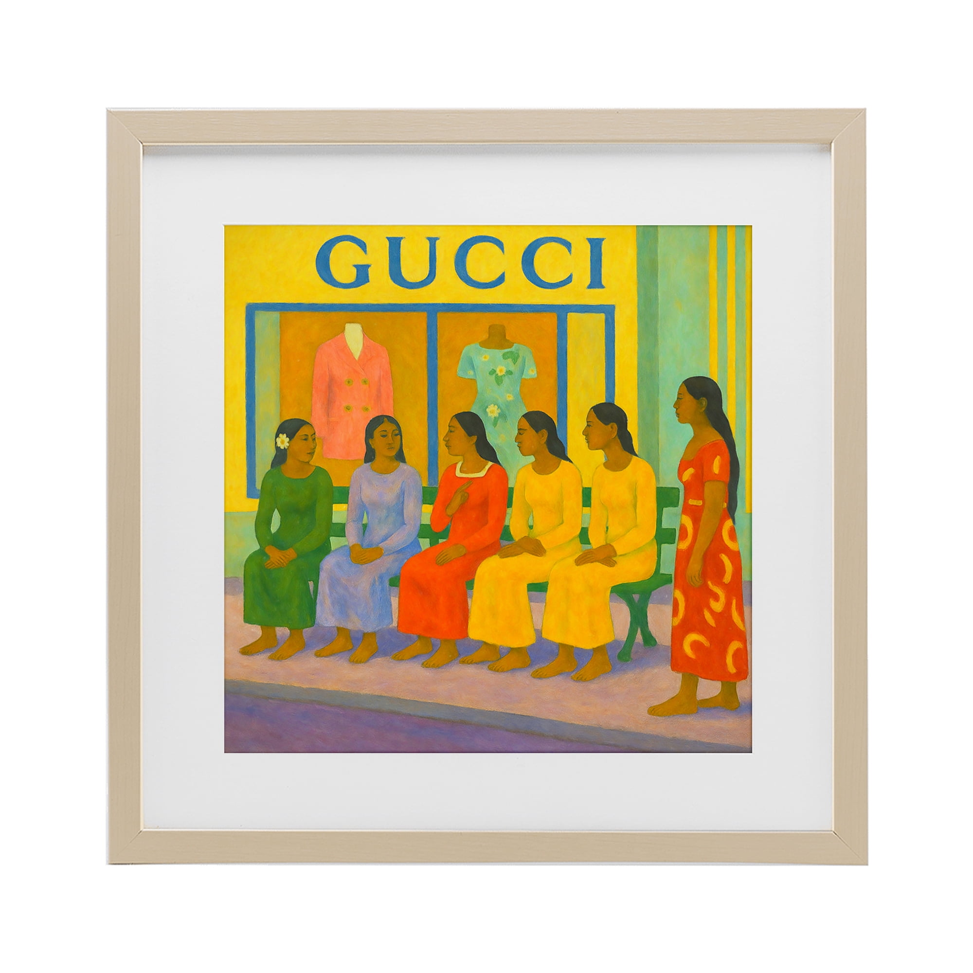 Stupell Industries Gaugin Style Glam Birch Framed Print Under Glass, design by Grotto Studios
