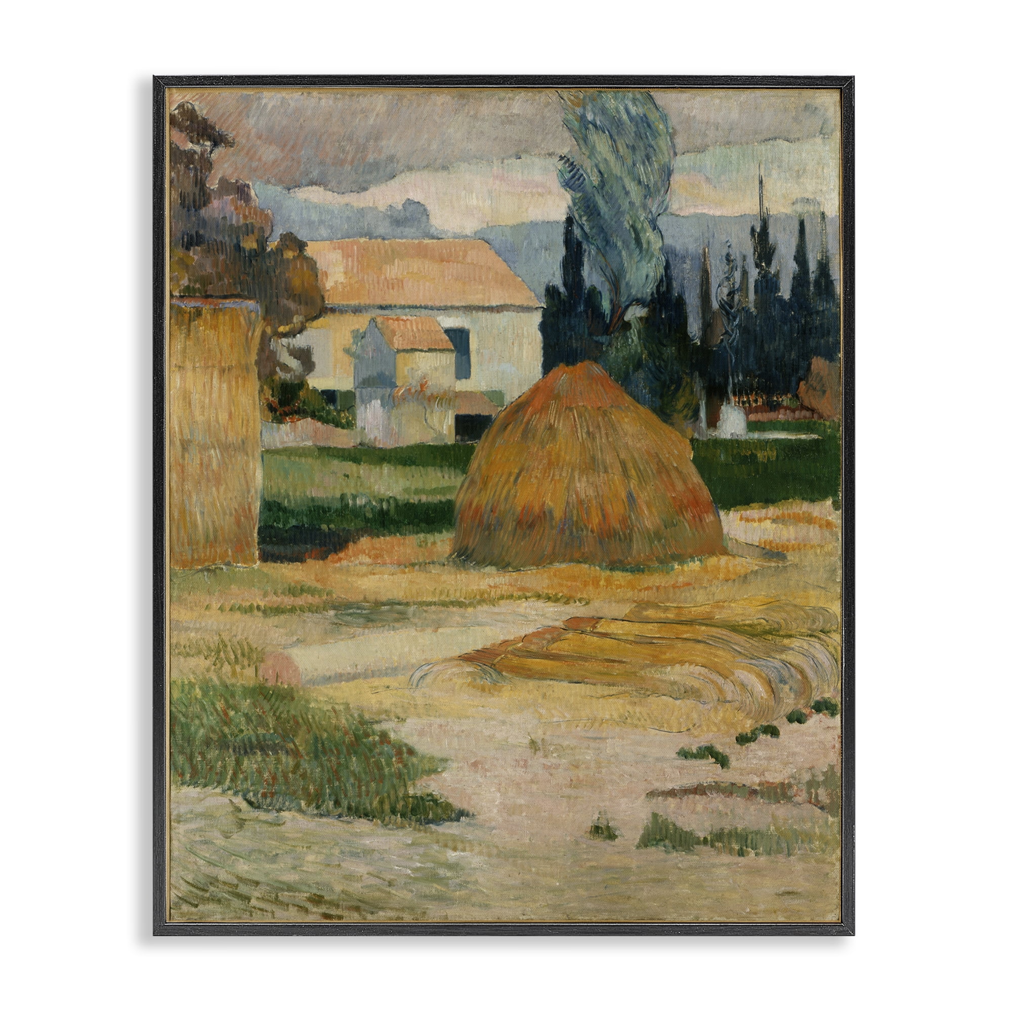 Stupell Industries Gauguin Classical Landscape Landscape & Nature Painting Black Framed Art Print Wall Art, 24 x 30