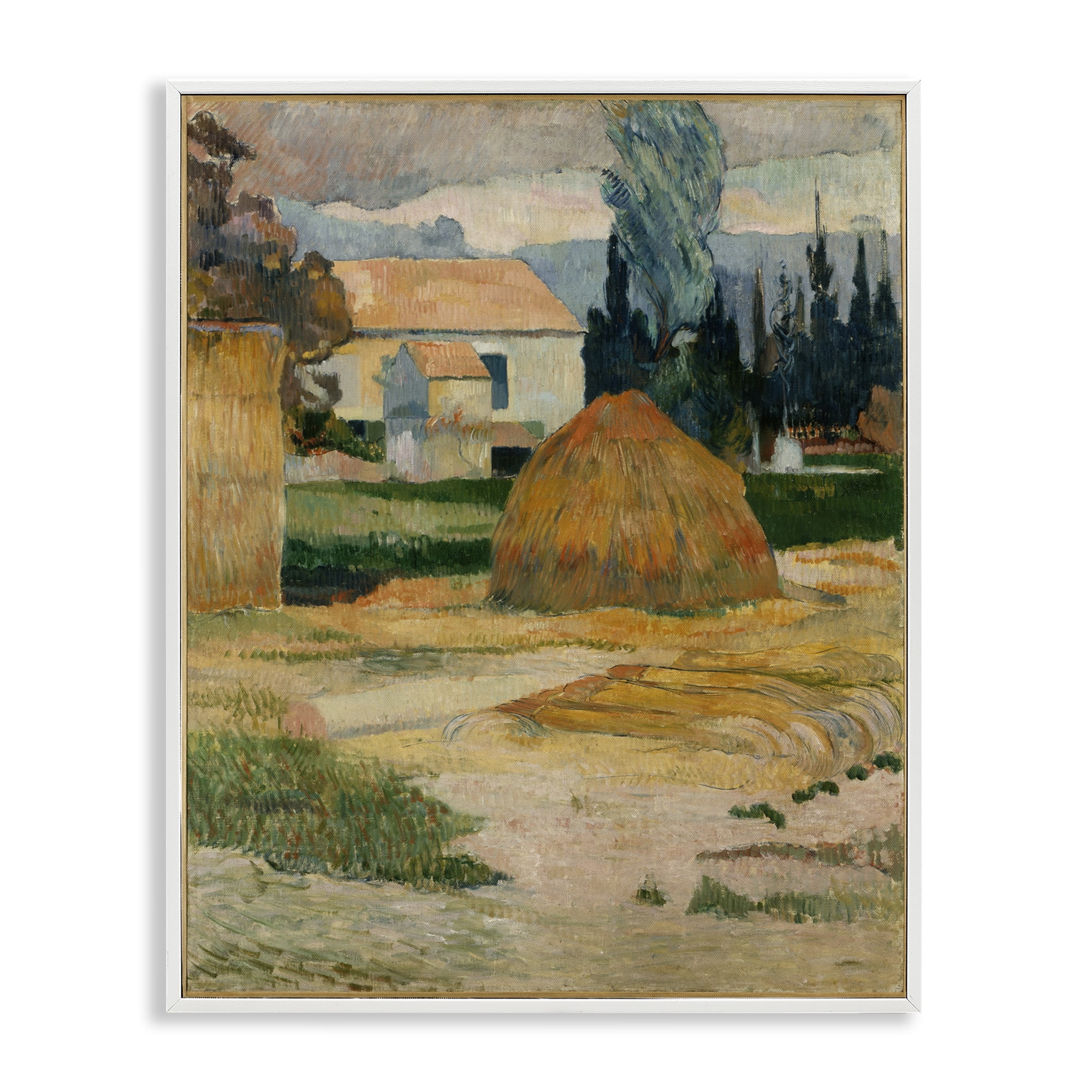 Stupell Industries Gauguin Classical Landscape Landscape & Nature Painting White Framed Art Print Wall Art, 11 x 14