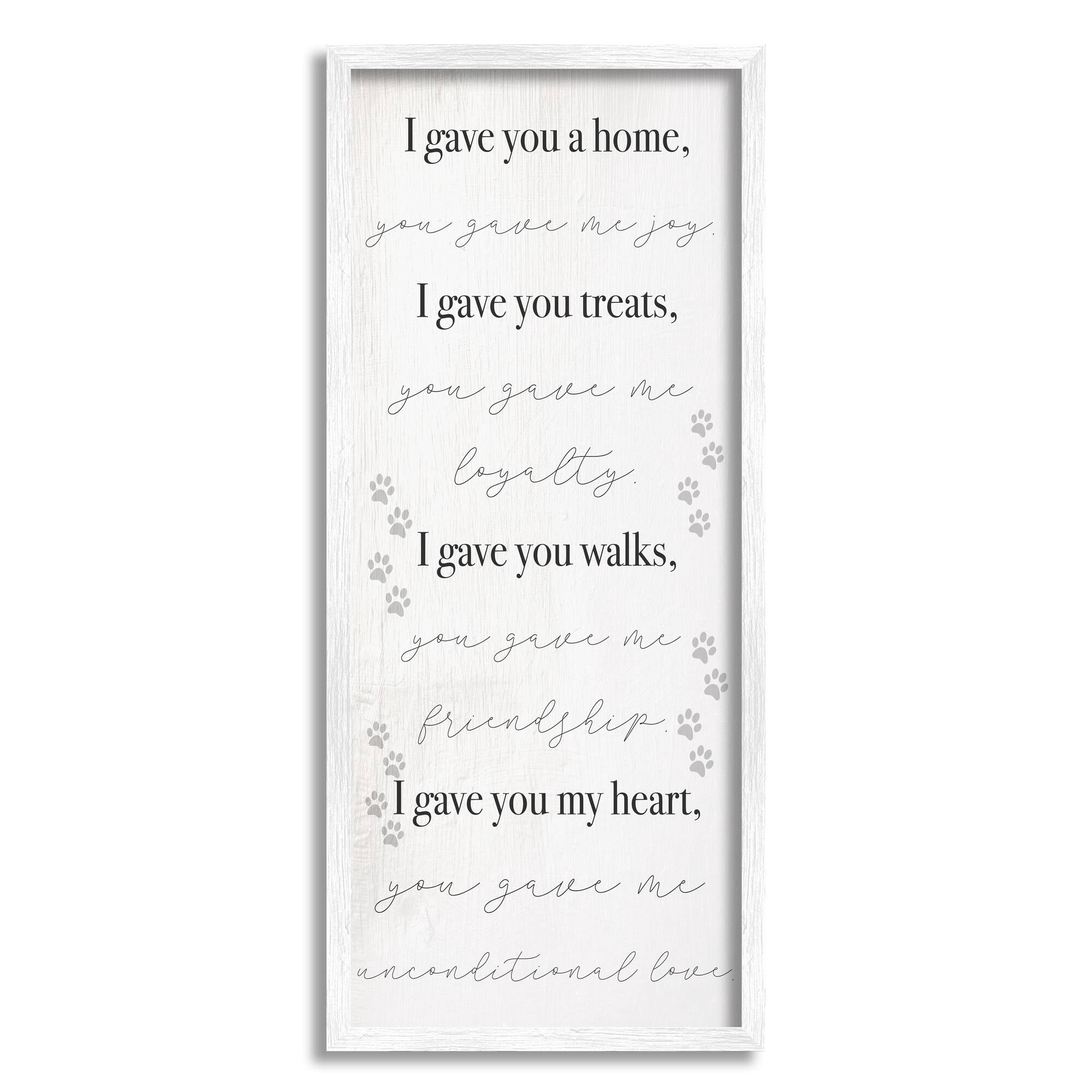 Stupell Industries Gave You My Heart Pet Dog Family Phrases, 10 x 24, Design by Daphne Polselli