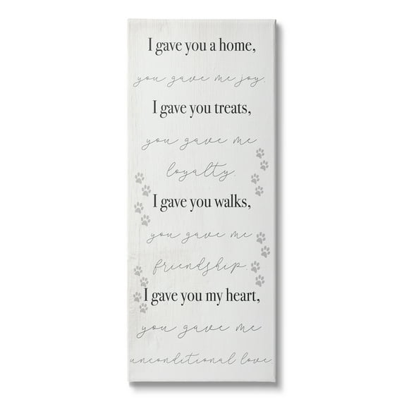 Stupell Industries Gave You My Heart Pet Dog Family Phrases, 10 x 24, Design by Daphne Polselli