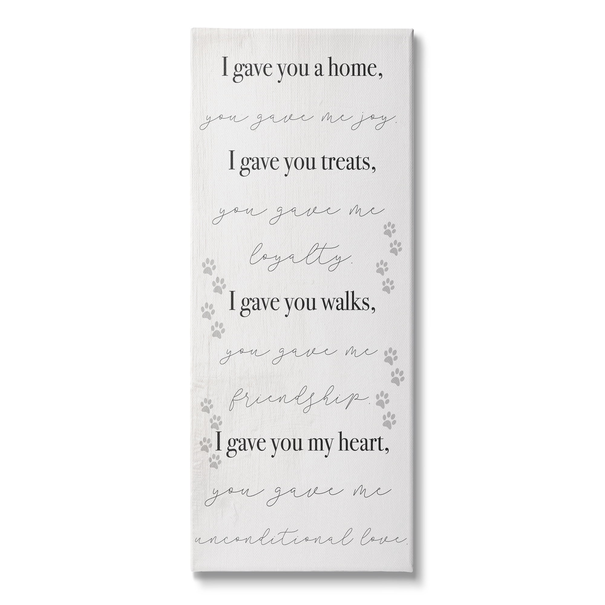 Stupell Industries Gave You My Heart Pet Dog Family Phrases, 17 x 40, Design by Daphne Polselli