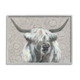 thumbnail image 1 of Stupell Industries Gazing Highland Cattle Sunflower Pattern Painting Gray Framed Art Print Wall Art, Design by Michele Norman, 1 of 7