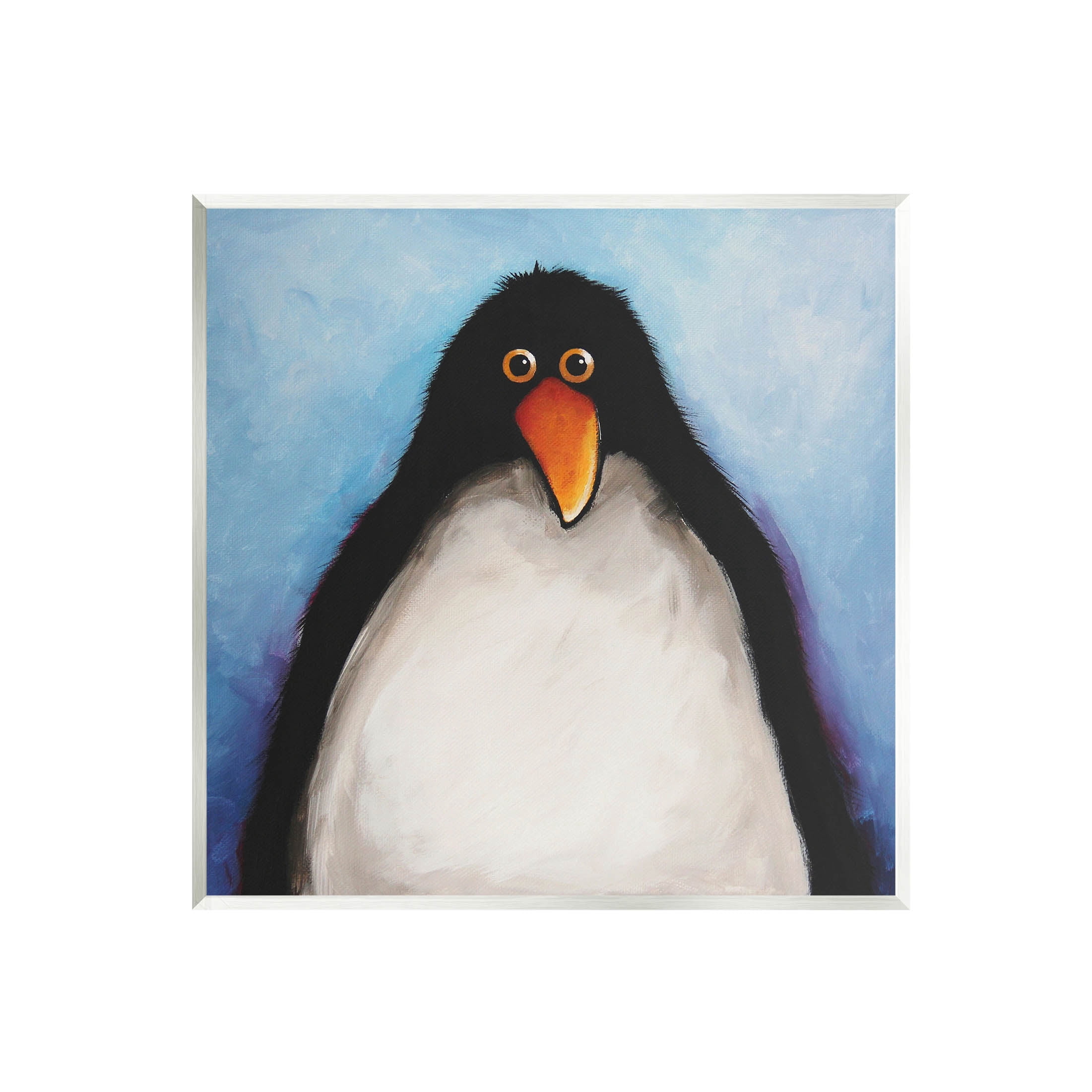 Stupell Industries Gazing Penguin Portrait Painting Unframed Art Print Wall Art, Design by Lucia Stewart