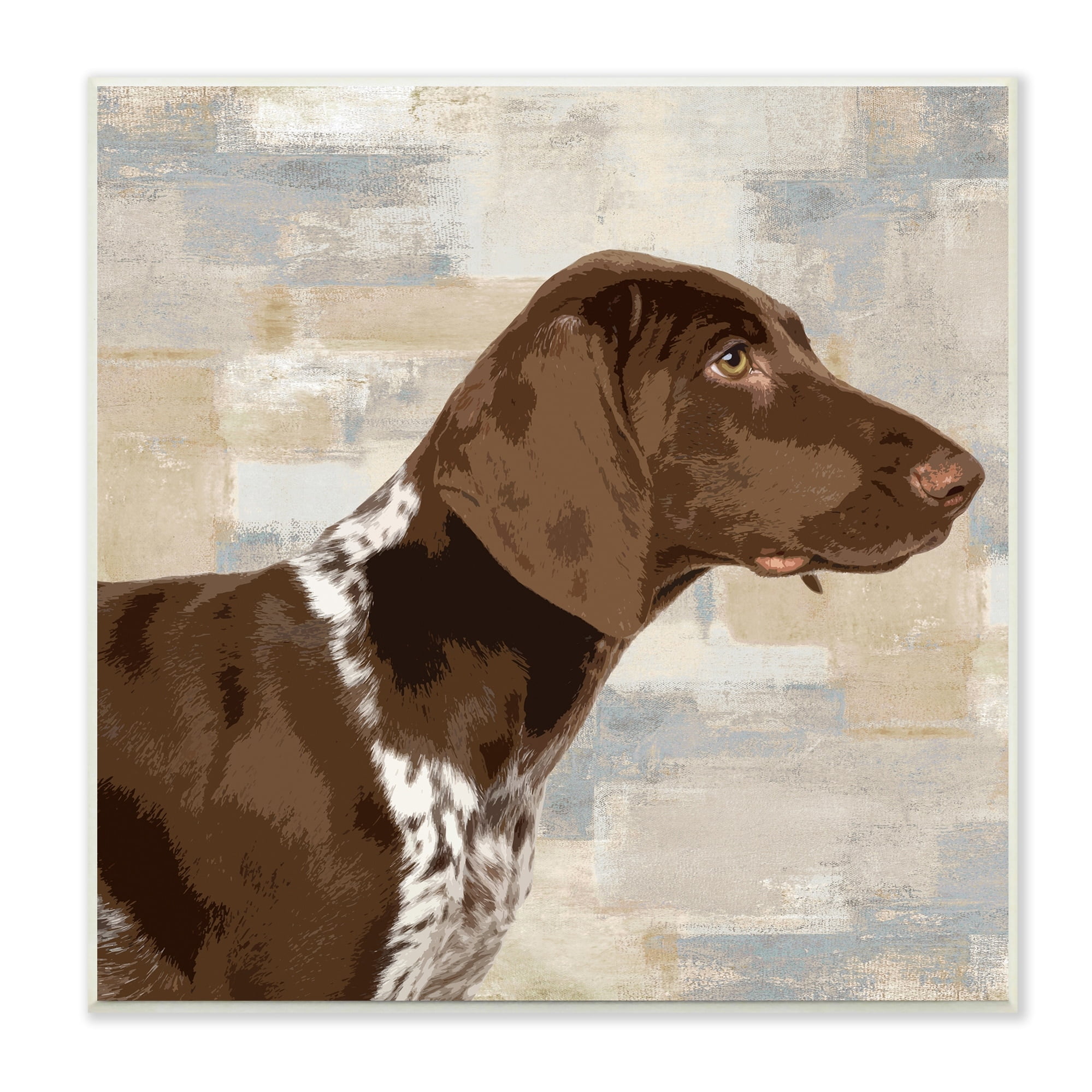 Stupell Industries Gazing Pointer Dog Vintage Dog Portrait,12 x 12, Design by Keri Rodgers