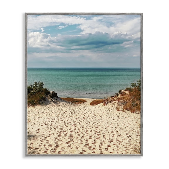 Stupell Industries Generous Summer Beach Coast Gray Framed Giclee Art design by Marcus Prime, 30 x 24