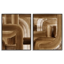 Stupell Industries Black & Yellow Abstract Splash Abstract Painting