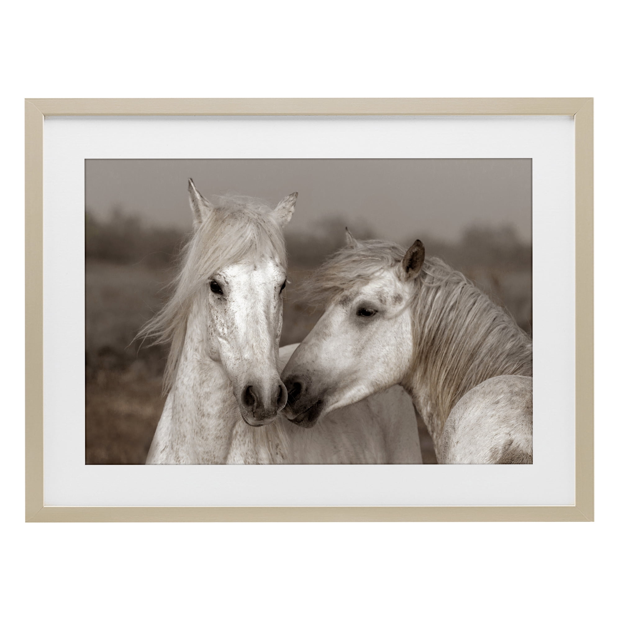 Stupell Industries Gentle Companionship Horses Birch Framed Print Under Glass, design by Danita Delimont