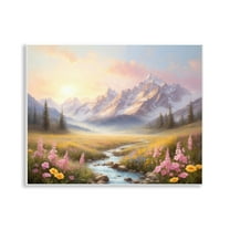 Stupell Industries Gentle Dawn Landscape Landscape Painting Unframed Art Print Wall Art, 14 x 11