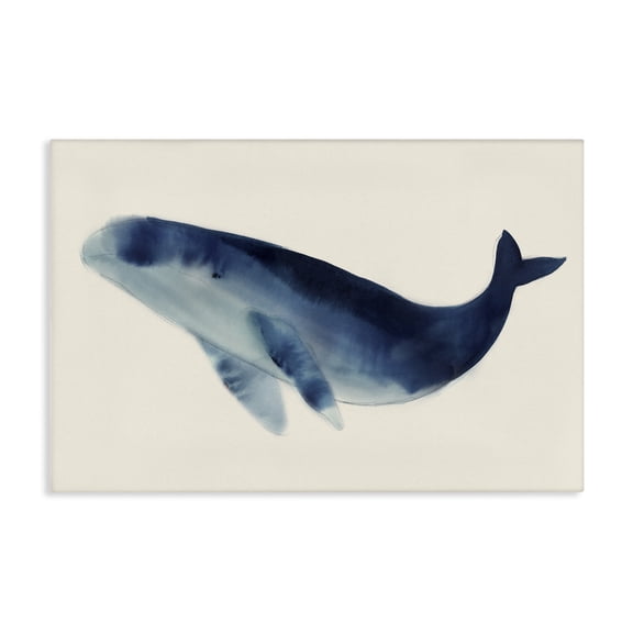 Stupell Industries Gentle Giant Whale Canvas Wall Art design by Lily K., 16 x 24