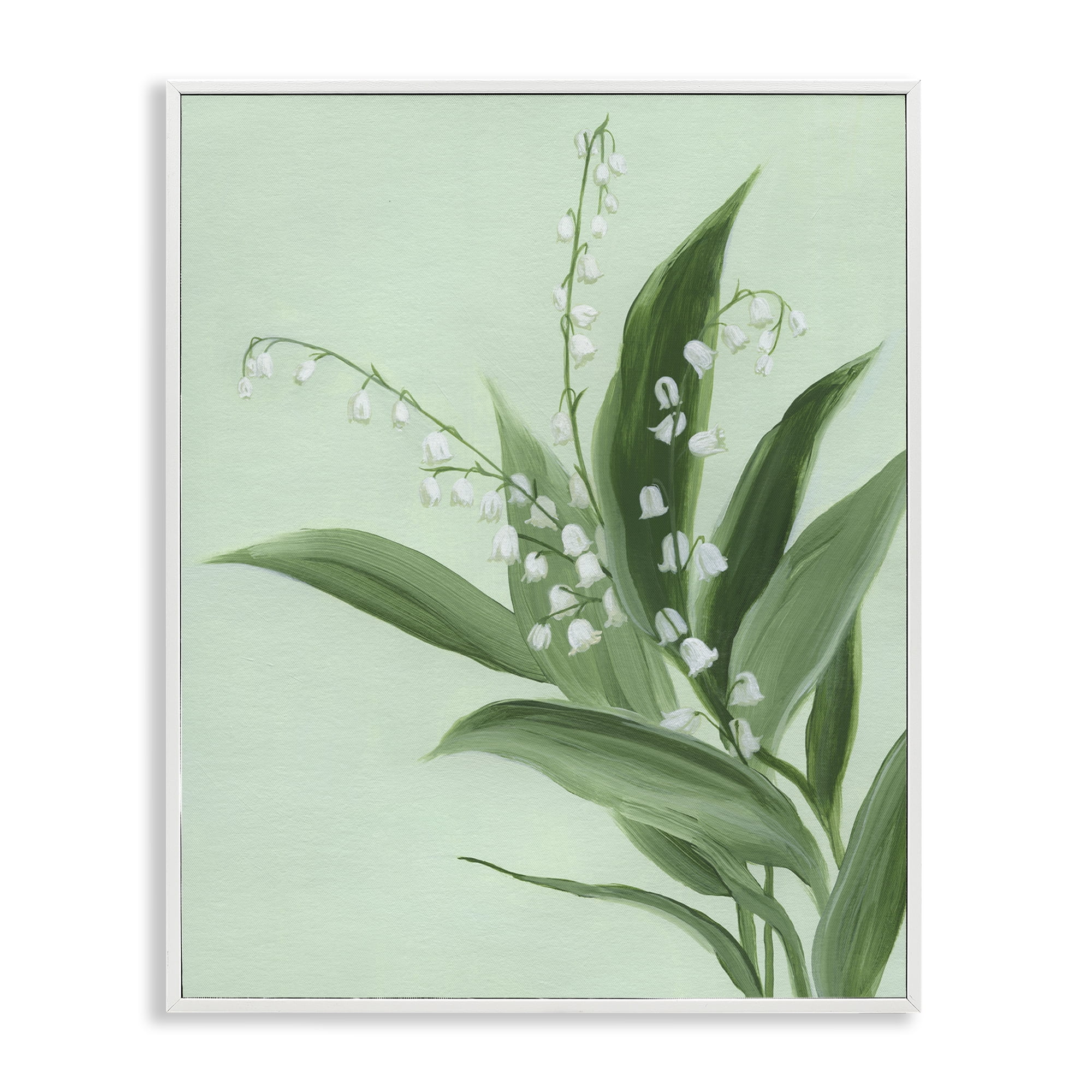 Stupell Industries Gentle Lily of Valley White Framed Giclee Art, design by Grace Popp