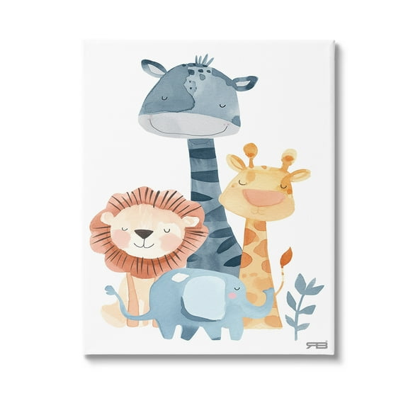 Stupell Industries Gentle Nursery Animals Animals & Insects Painting Gallery Wrapped Canvas Art Print Wall Art, 16 x 20