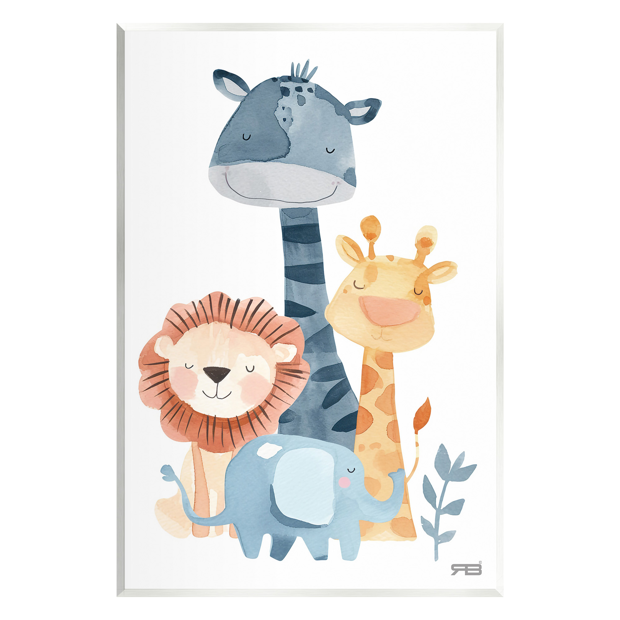 Stupell Industries Gentle Nursery Animals Animals & Insects Painting Unframed Art Print Wall Art, 10 x 15