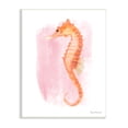 thumbnail image 1 of Stupell Industries Gentle Orange Seahorse Speckled Pink Watercolor Detail Painting Unframed Art Print Wall Art, Design by Diane Neukirch, 1 of 6