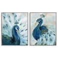 thumbnail image 1 of Stupell Industries Gentle Pretty Peacocks Animals Painting Gray Framed Art Print Wall Art, 24 x 30, Set of 2, 1 of 2