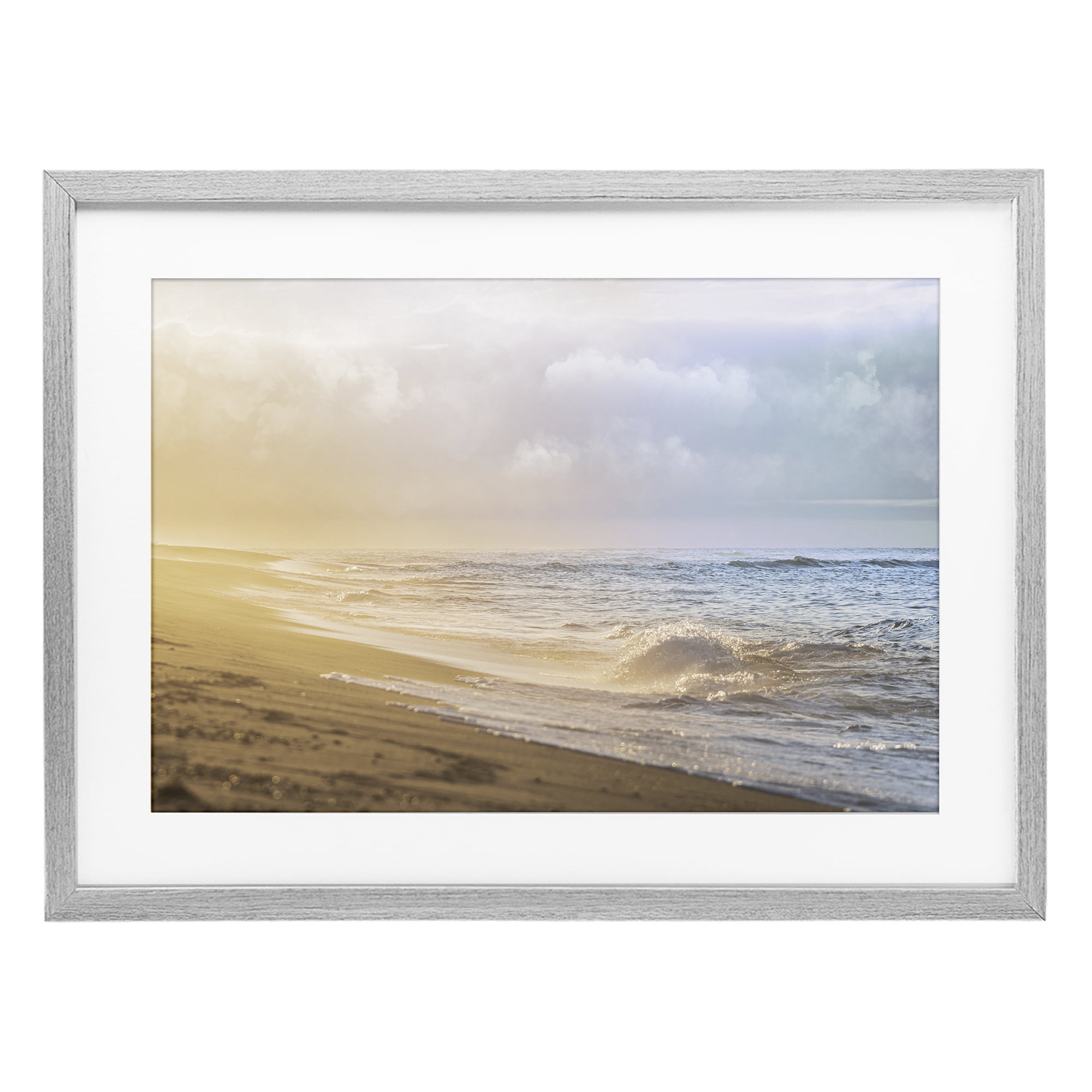 Stupell Industries Gentle Seaside Breeze Gray Framed Print Under Glass, design by Marcus Prime