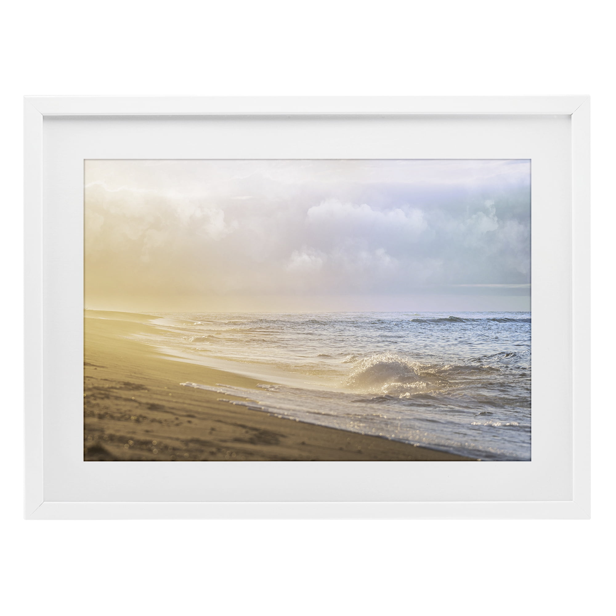 Stupell Industries Gentle Seaside Breeze White Framed Print Under Glass, design by Marcus Prime