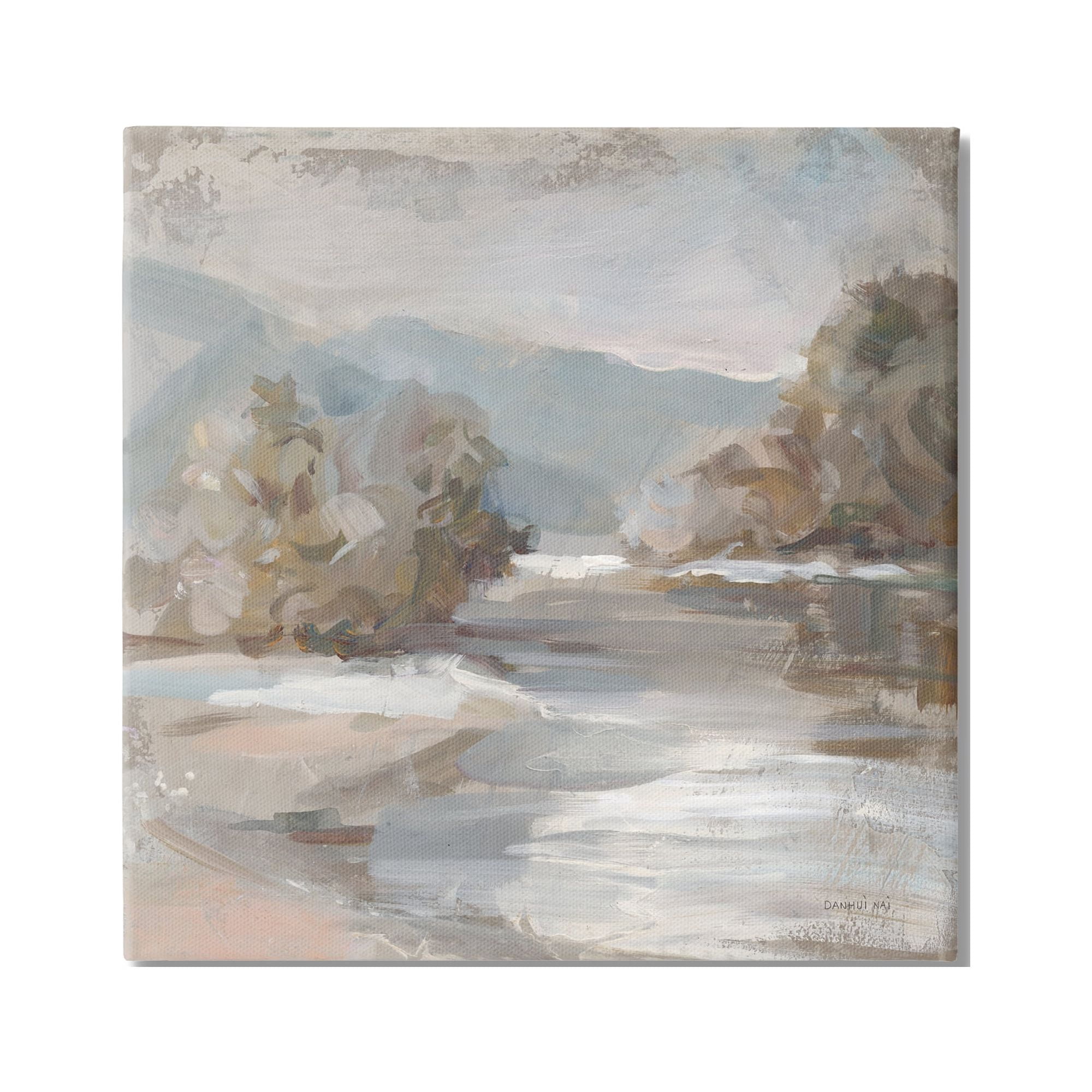 Stupell Industries Gentle Valley Landscape Nature Painting Gallery Wrapped Canvas Print Wall Art, 24 x 24