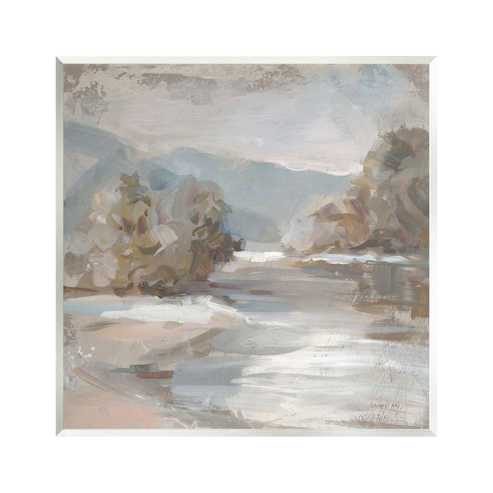 Stupell Industries Gentle Valley Landscape Nature Painting Unframed Art Print Wall Art, 12 x 12
