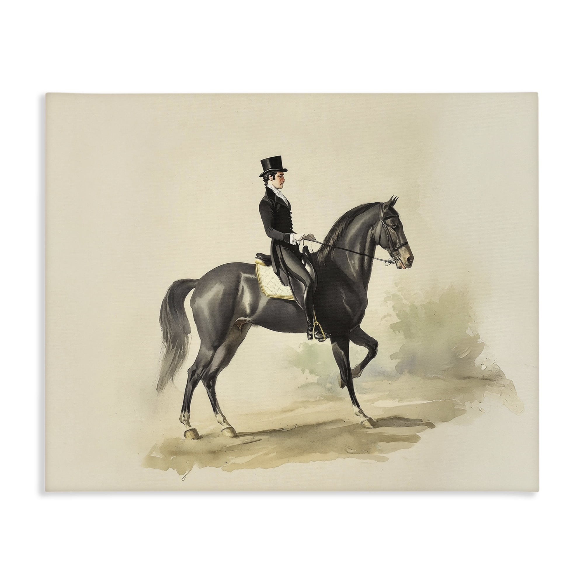 Stupell Industries Gentleman On A Horse Canvas Wall Art, design by Sisi and Seb