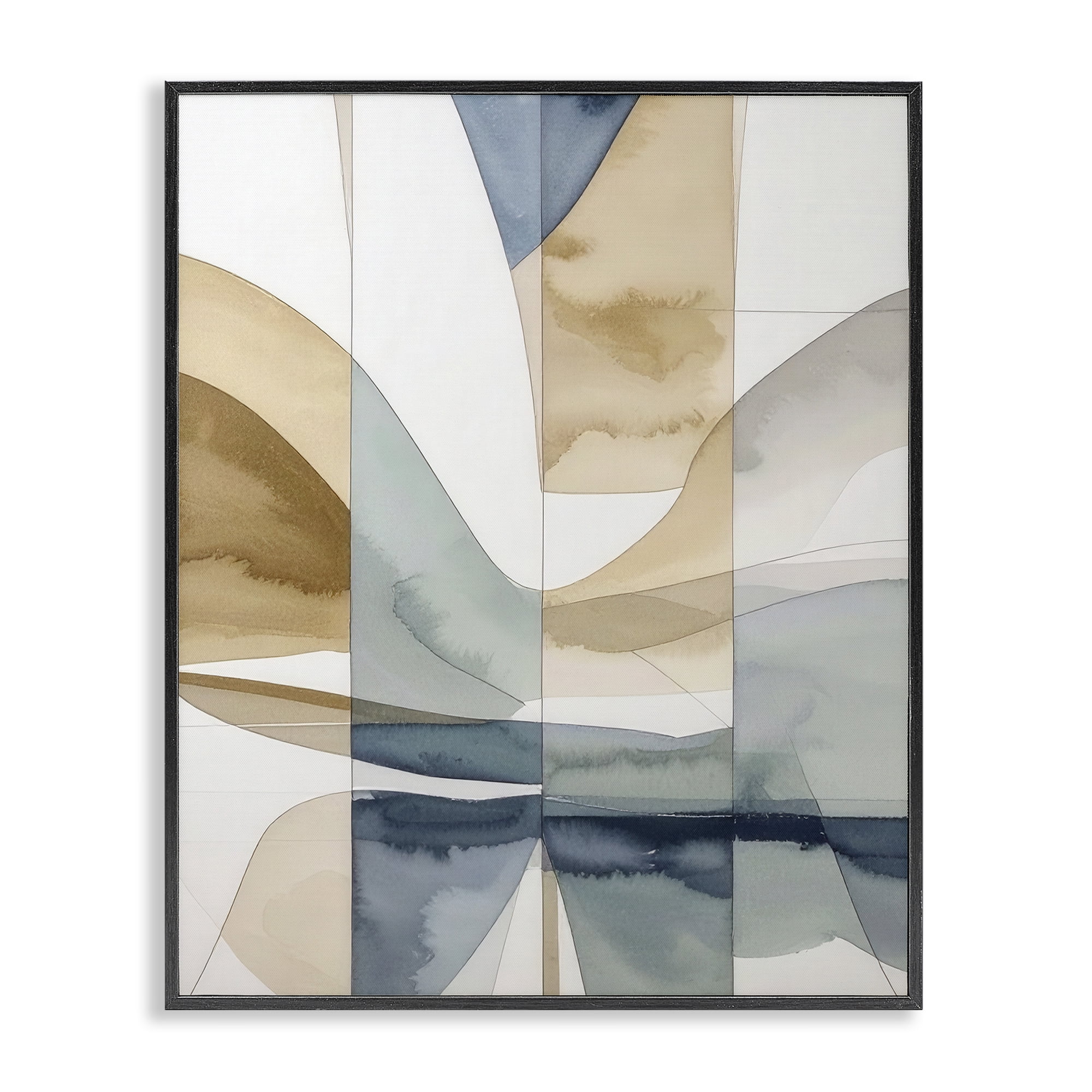 Stupell Industries Geographic Fluid Abstraction Black Framed Giclee Art, design by Alonza Saunders