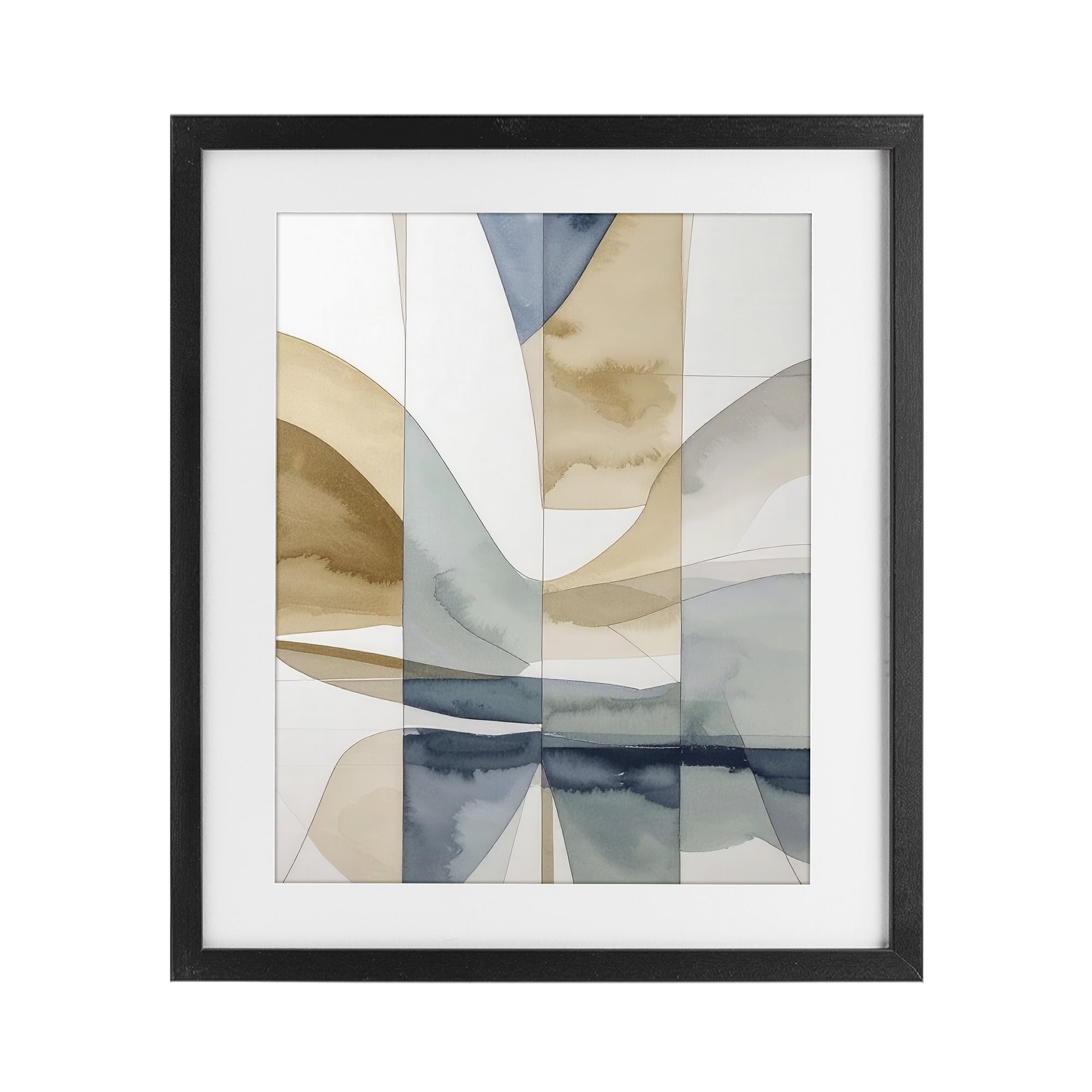 Stupell Industries Geographic Fluid Abstraction Black Framed Print Under Glass, design by Alonza Saunders