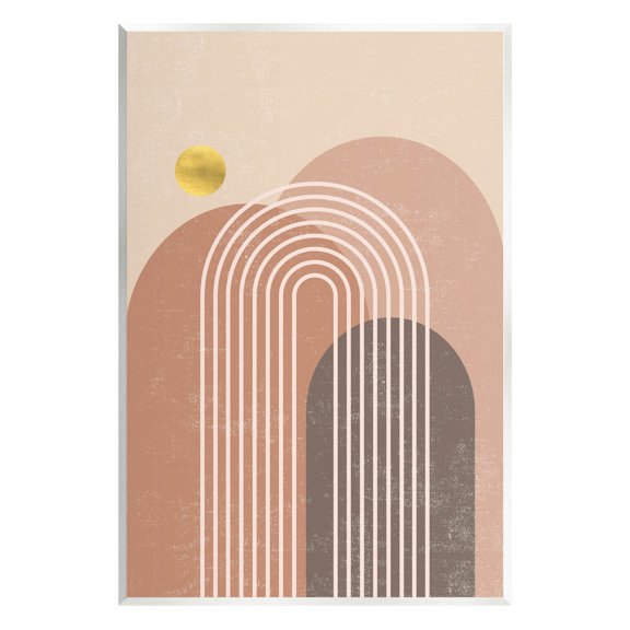 Stupell Industries Geometric Abstract Arch Shapes Graphic Art Unframed Art Print Wall Art, Design by Caroline Alfreds