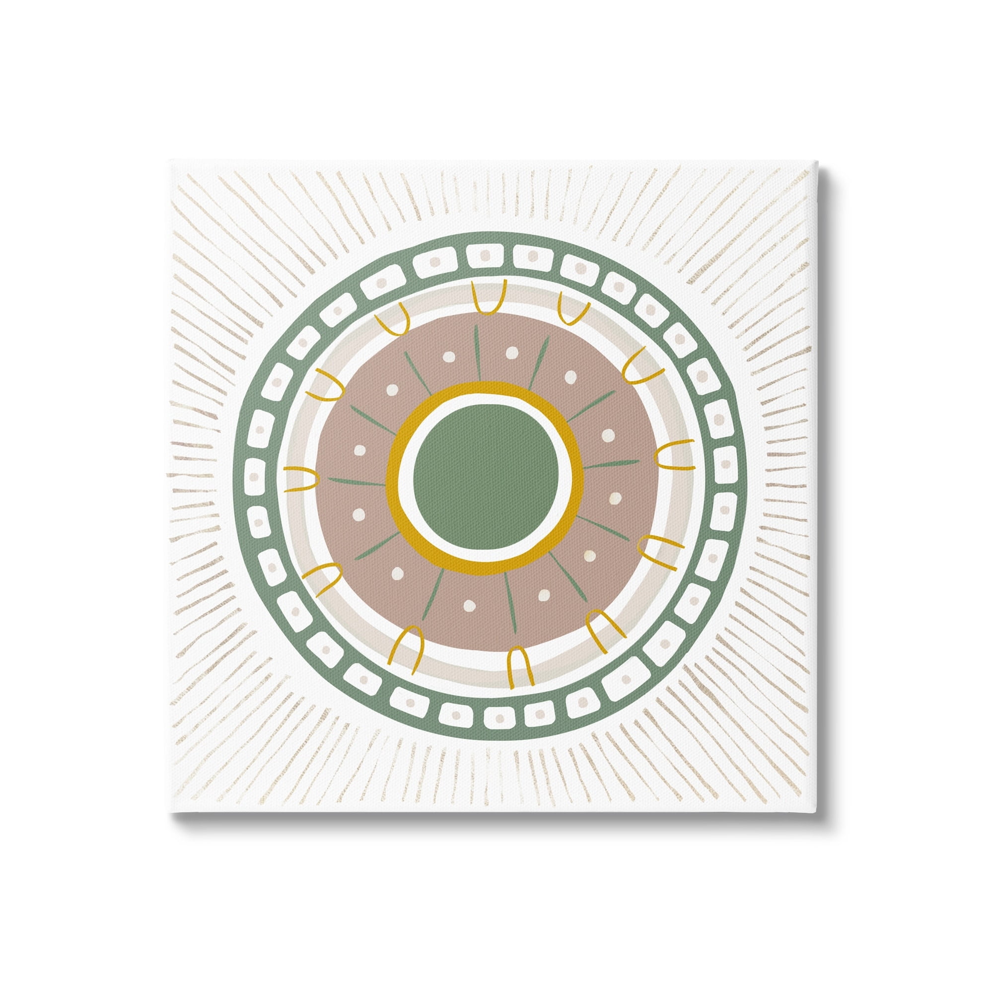 Stupell Industries Geometric Abstract Eye Fractal Abstract Painting Gallery Wrapped Canvas Print Wall Art