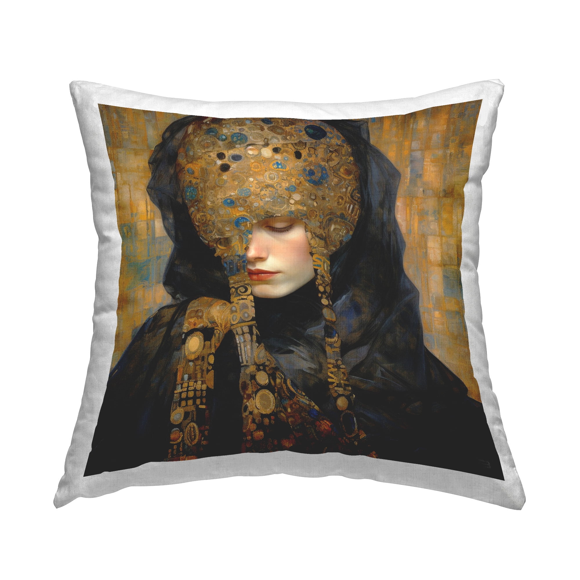 Stupell Industries Geometric Abstract Woman Decorative Printed Throw Pillow Design by RB