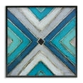 thumbnail image 1 of Stupell Industries Geometric Blue Symmetrical Design Abstract Photography Black Framed Art Print Wall Art, 24 x 24, 1 of 9