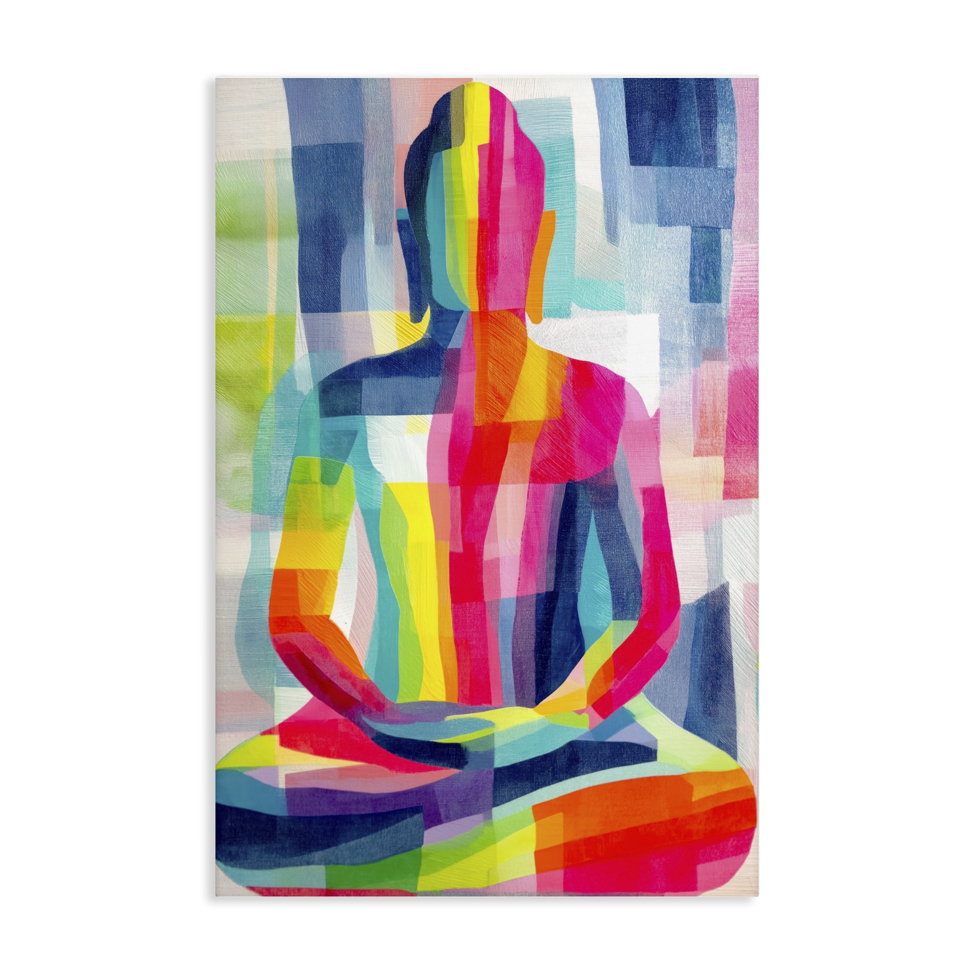 Geometric Buddha In Spectrum Canvas Art, 20 x 30, By Chromatic Storm Studio