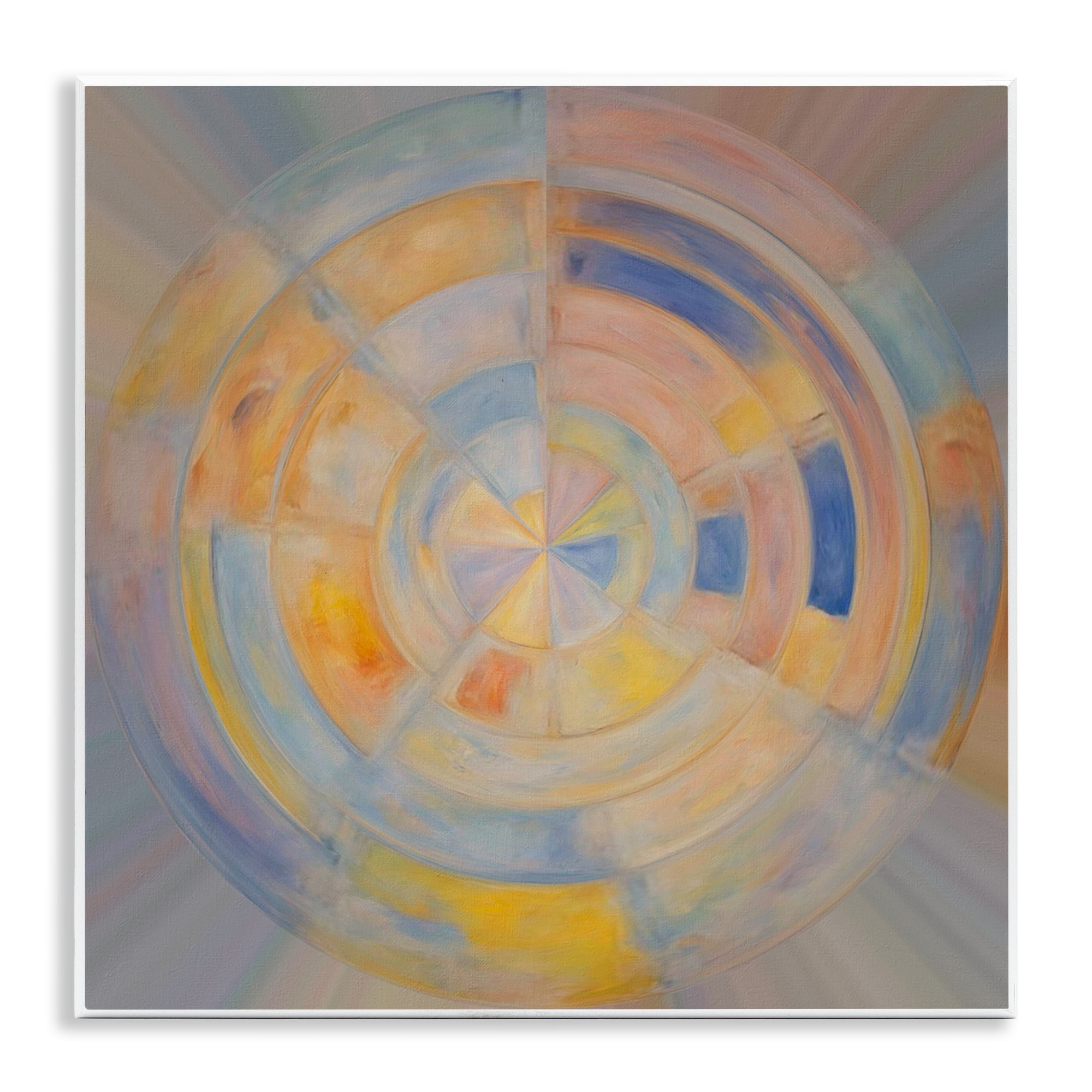 Stupell Industries Geometric Circle Out Abstract Painting Unframed Art Print Wall Art, 12 x 12