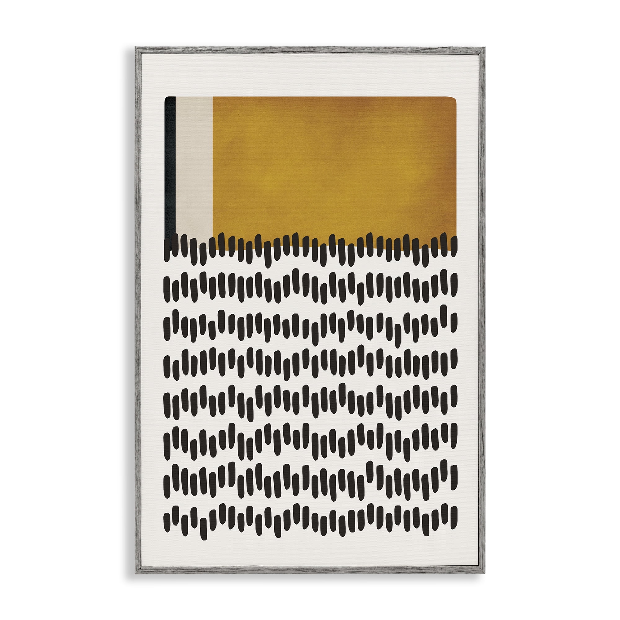 Stupell Industries Geometric Crosby Street Abstract Painting Gray Framed Art Print Wall Art, 20 x 30