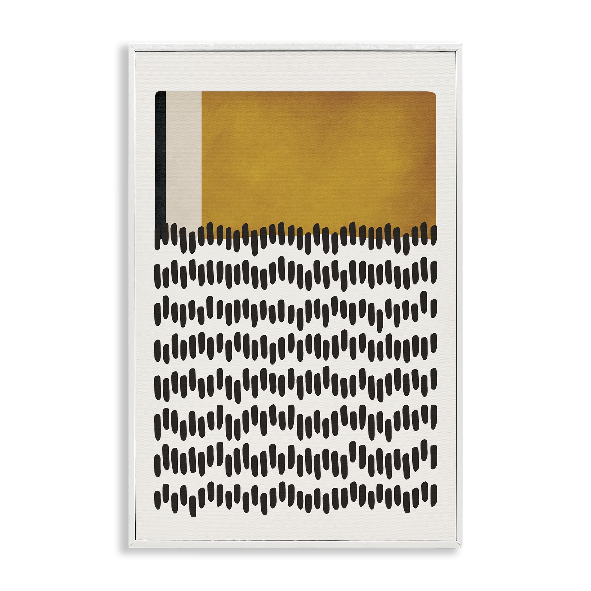 Stupell Industries Geometric Crosby Street Abstract Painting White Framed Art Print Wall Art, 16 x 24
