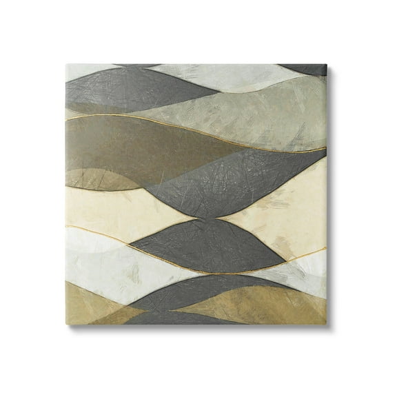 Stupell Industries Geometric Desert Landscape Abstract Painting Gallery Wrapped Canvas Art Print Wall Art, 17 x 17