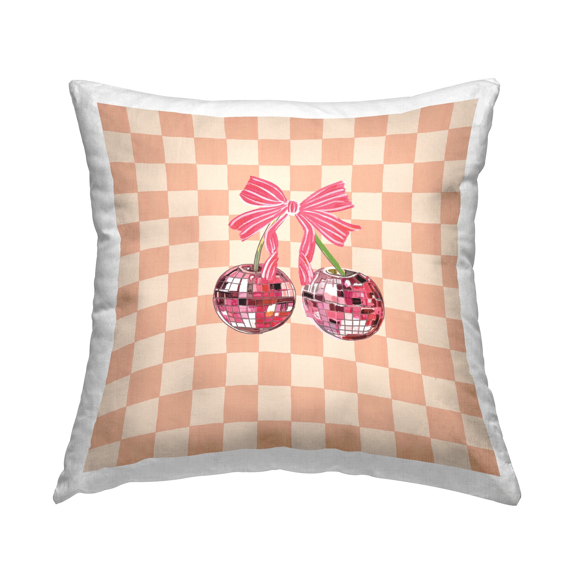 Stupell Industries Geometric Glam Cherries Decorative Printed Throw Pillow Design by Amelia Noyes