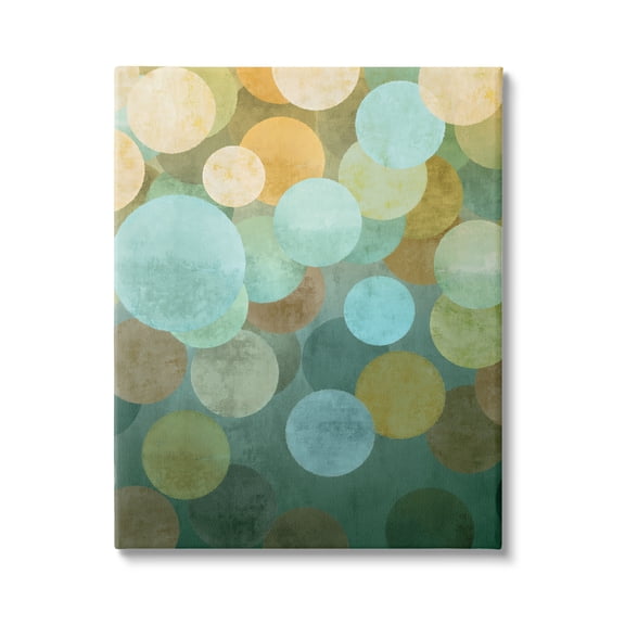 Stupell Industries Geometric Gradient Circles Abstract Painting Gallery Wrapped Canvas Print Wall Art, 24 x 30